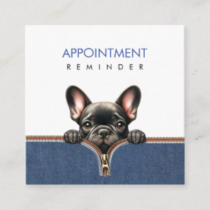 Cartão De Visita Quadrado Lembrete de Compromisso para os animais de estimaç