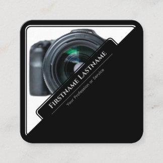 Cartão De Visita Quadrado Lentes de câmara DSLR para fotógrafos Videógrafos