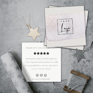 Cartão De Visita Quadrado Lilac Brush Stoke Monograma Logotipo de solicitaçã