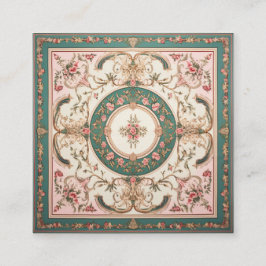 Cartão De Visita Quadrado Limpeza de tapetes persa