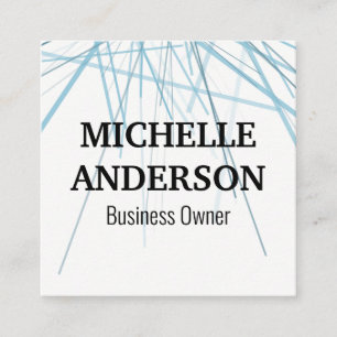 Cartão De Visita Quadrado Linhas abstrato