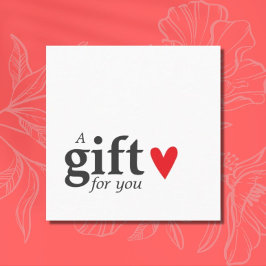 Cartão De Visita Quadrado Lista de Cabelos Brancos do Coração Vermelho Simpl