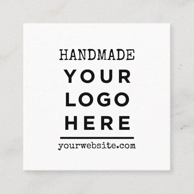 Cartão De Visita Quadrado Logotipo comercial personalizado (Frente)