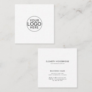 Cartão De Visita Quadrado Logotipo Corporativo Minimalista Elegante Funcioná