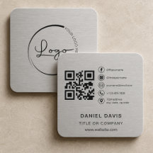 Logotipo da Empresa Código QR Metálico