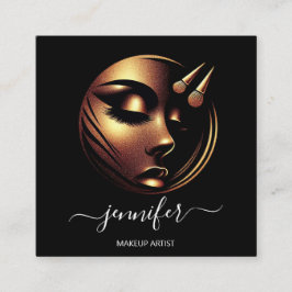 Cartão De Visita Quadrado Logotipo das barras de artista de ativação profiss