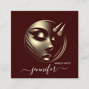 Cartão De Visita Quadrado Logotipo de artista de ativação profissional CÓDIG