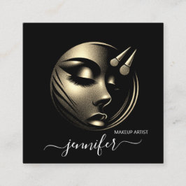 Cartão De Visita Quadrado Logotipo de artista de ativação profissional QR pr