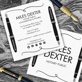 Cartão De Visita Quadrado Logotipo de assinatura de Caneta de fonte Notícia 