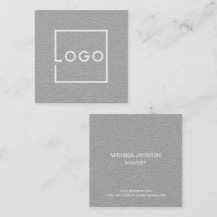Cartão De Visita Quadrado Logotipo de Negócios Personalizado Profissional