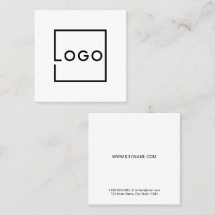 Cartão De Visita Quadrado Logotipo de Negócios Personalizado Profissional
