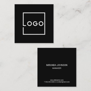 Cartão De Visita Quadrado Logotipo de Negócios Personalizado Profissional