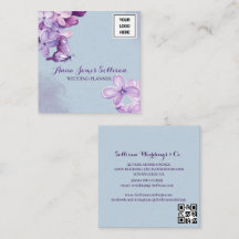 Logotipo de planejador de casamento aquarela roxa 
