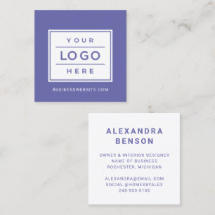 Cartão De Visita Quadrado Logotipo Empresarial Personalizado Moderno de Vinc