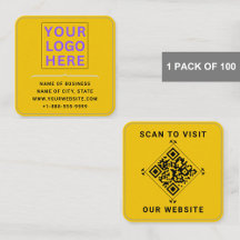 Logotipo Moderno & Código QR | Ouro Personalizado 