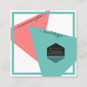 Cartão De Visita Quadrado Logotipo moderno Mídia social Geométrica suas CORE