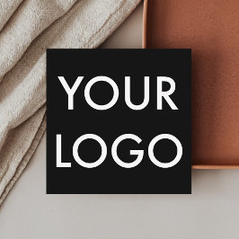 Cartão De Visita Quadrado Logotipo Moderno Profissional Elegante Preto