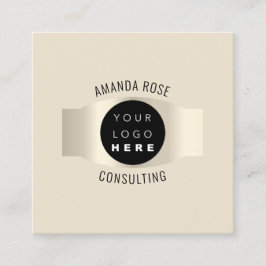 Cartão De Visita Quadrado Logotipo personalizado brilhante profissional mode