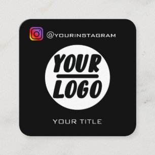 Cartão De Visita Quadrado Logótipo personalizado   Código QR   ícones das