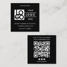 Logotipo Personalizado Código QR Preto Site Mídia 