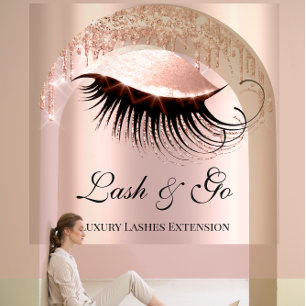 Cartão De Visita Quadrado Logotipo Personalizado da Extensão Eyelash do Arti