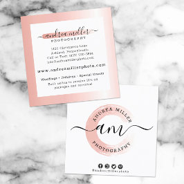 Cartão De Visita Quadrado Logotipo Personalizado de Promo com Swash de Pintu