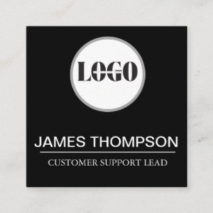 Cartão De Visita Quadrado Logotipo personalizado engrenagem para sua equipe