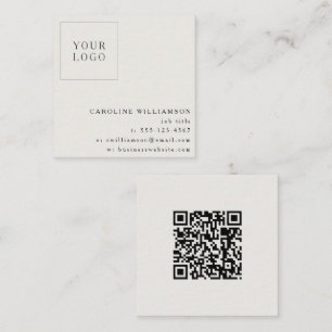 Cartão De Visita Quadrado Logotipo Profissional Minimalista Moderno Nuvem Br