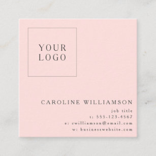 Cartão De Visita Quadrado Logotipo profissional quadrado minimalista moderno