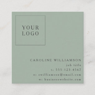 Cartão De Visita Quadrado Logotipo Profissional Simples Moderno Minimalista