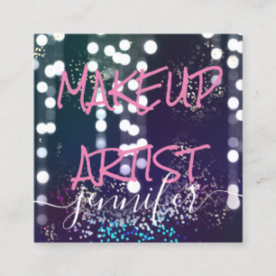 Cartão De Visita Quadrado Logotipo profissional Unhas Bela Filme de Cabelo