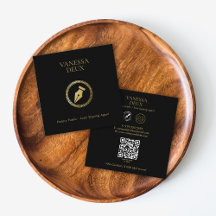 Logotipo QR de Caneta Notícia Dourada e Preta Mode