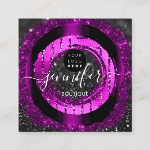 Cartão De Visita Quadrado Logotipo Spark do logotipo Boutique profissional