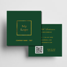 Logotipo verde Emerald Grold Código QR moderno