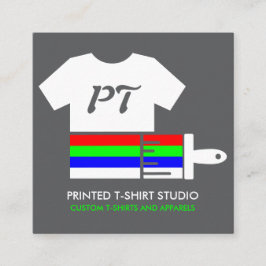 Cartão De Visita Quadrado Loja de Roupas de Vestuário Personalizadas Camisa