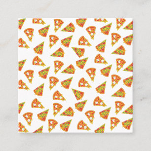 Cartão De Visita Quadrado Love Pizza