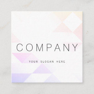 Cartão de visita quadrado luminoso geométrico de