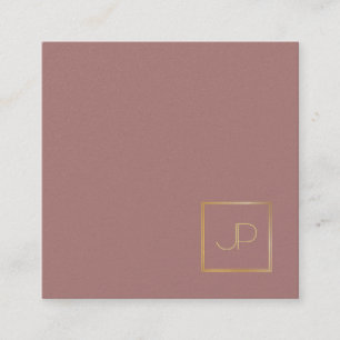 Cartão De Visita Quadrado Luxe moderno do modelo Dourado elegante do