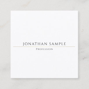 Cartão De Visita Quadrado Luxo Dourado do modelo do design quadrado simples