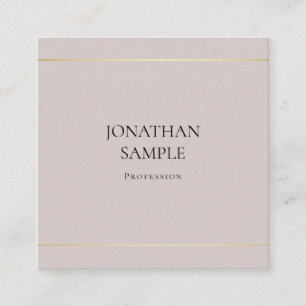Cartão De Visita Quadrado Lúxo fino de Design limpa moderno