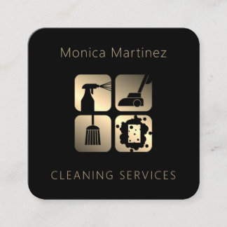 Cartão De Visita Quadrado Luxo minimalista elegante 