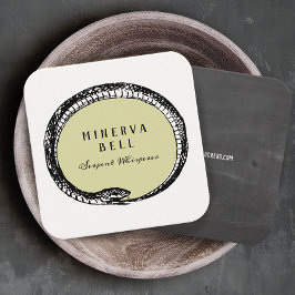 Cartão De Visita Quadrado Macabre Serpent