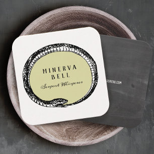 Cartão De Visita Quadrado Macabre Serpent