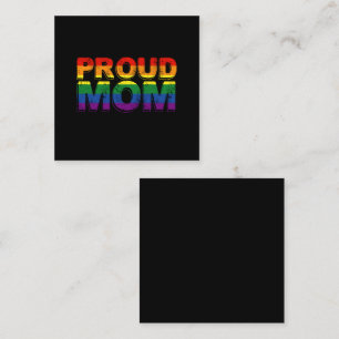 Cartão De Visita Quadrado Mãe Orgulhosa Orgulho Gay Arco-Íris LGBT Mãe LGBTQ
