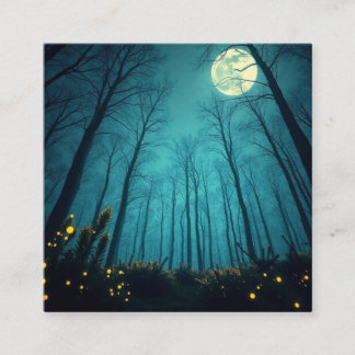 Cartão De Visita Quadrado magia lunar