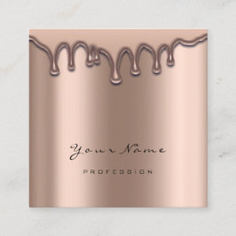 Cartão De Visita Quadrado Makeup Artist Eyebrow Wax Lash Glitter Skin Drives