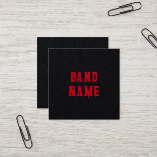 Cartão De Visita Quadrado Mala de Banda Personalizada