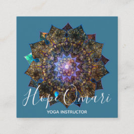 Cartão De Visita Quadrado Mandala da Deusa Terra 
