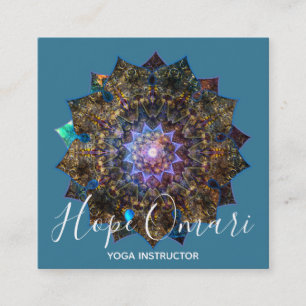 Cartão De Visita Quadrado Mandala da Deusa Terra 