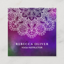 Mandala roxa da aguarela do instrutor da ioga